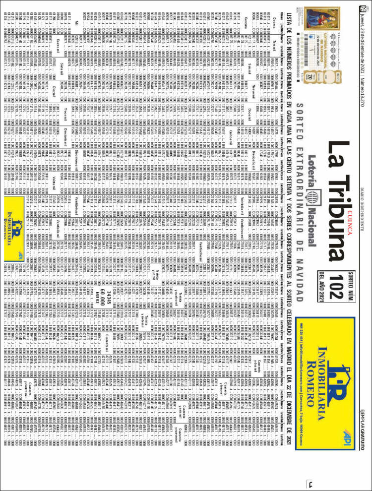 Portada de La Tribuna de Cuenca (Espa&ntilde;a)