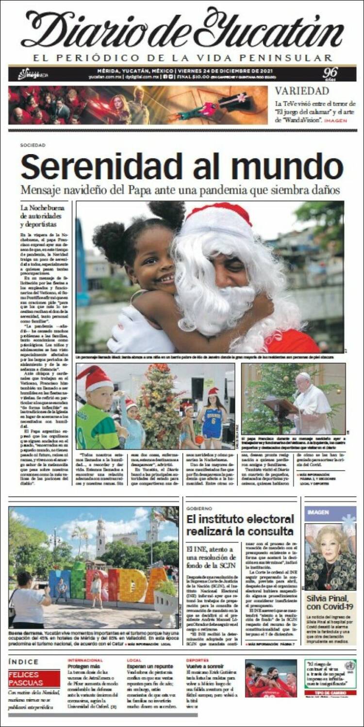 Portada de Diario de Yucatán (M&eacute;xico)