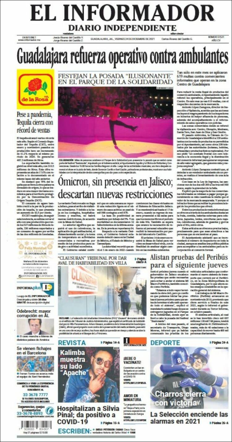 Portada de El Informador (M&eacute;xico)