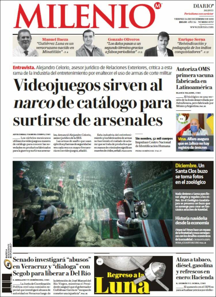 Portada de Milenio - Jalisco (M&eacute;xico)