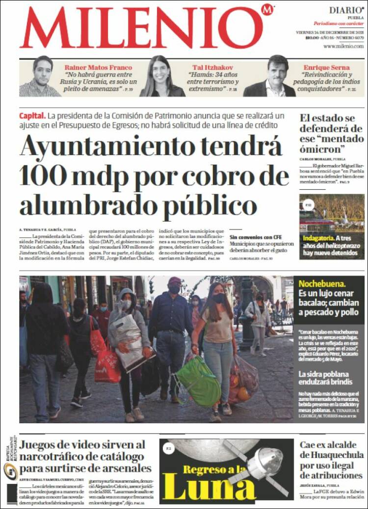 Portada de Milenio de Puebla (M&eacute;xico)