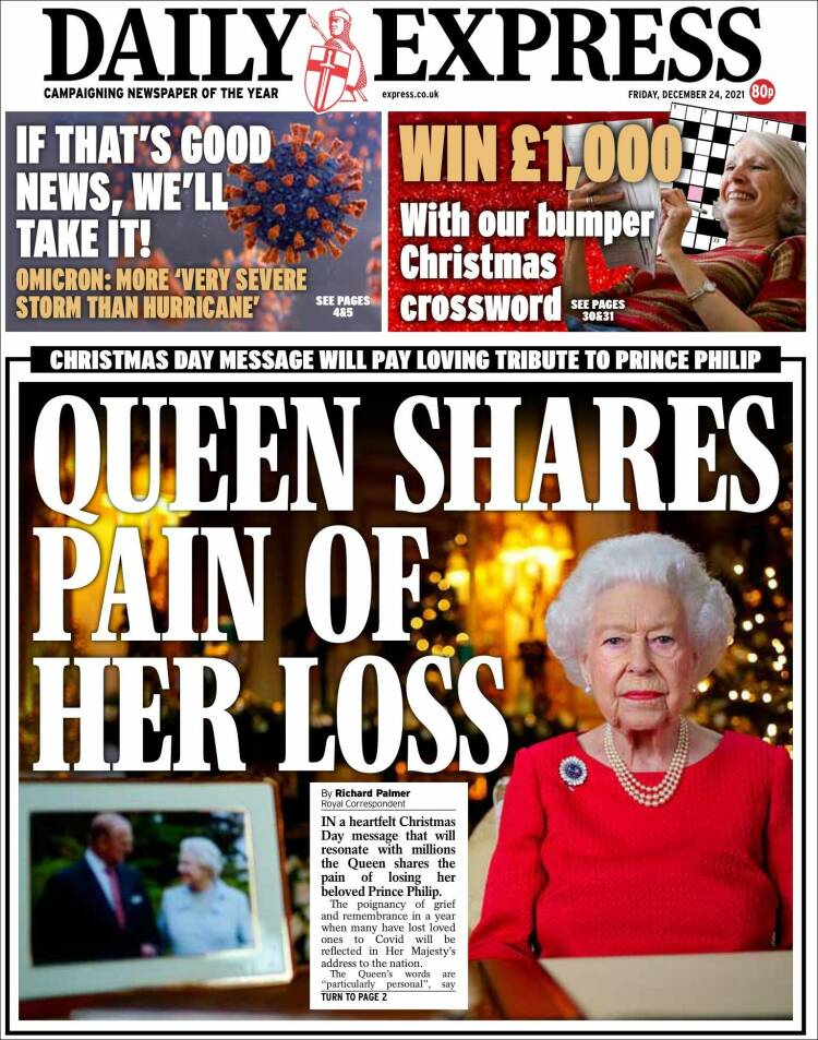 Portada de Daily Express (Reino Unido)