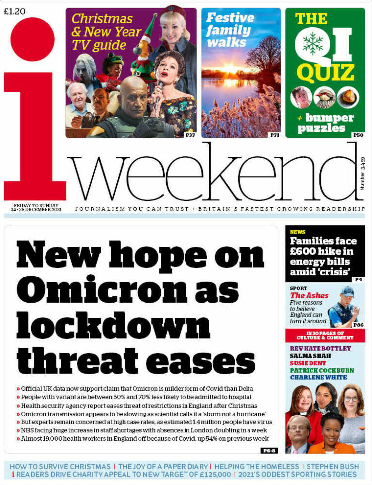 Portada de The i (Reino Unido)