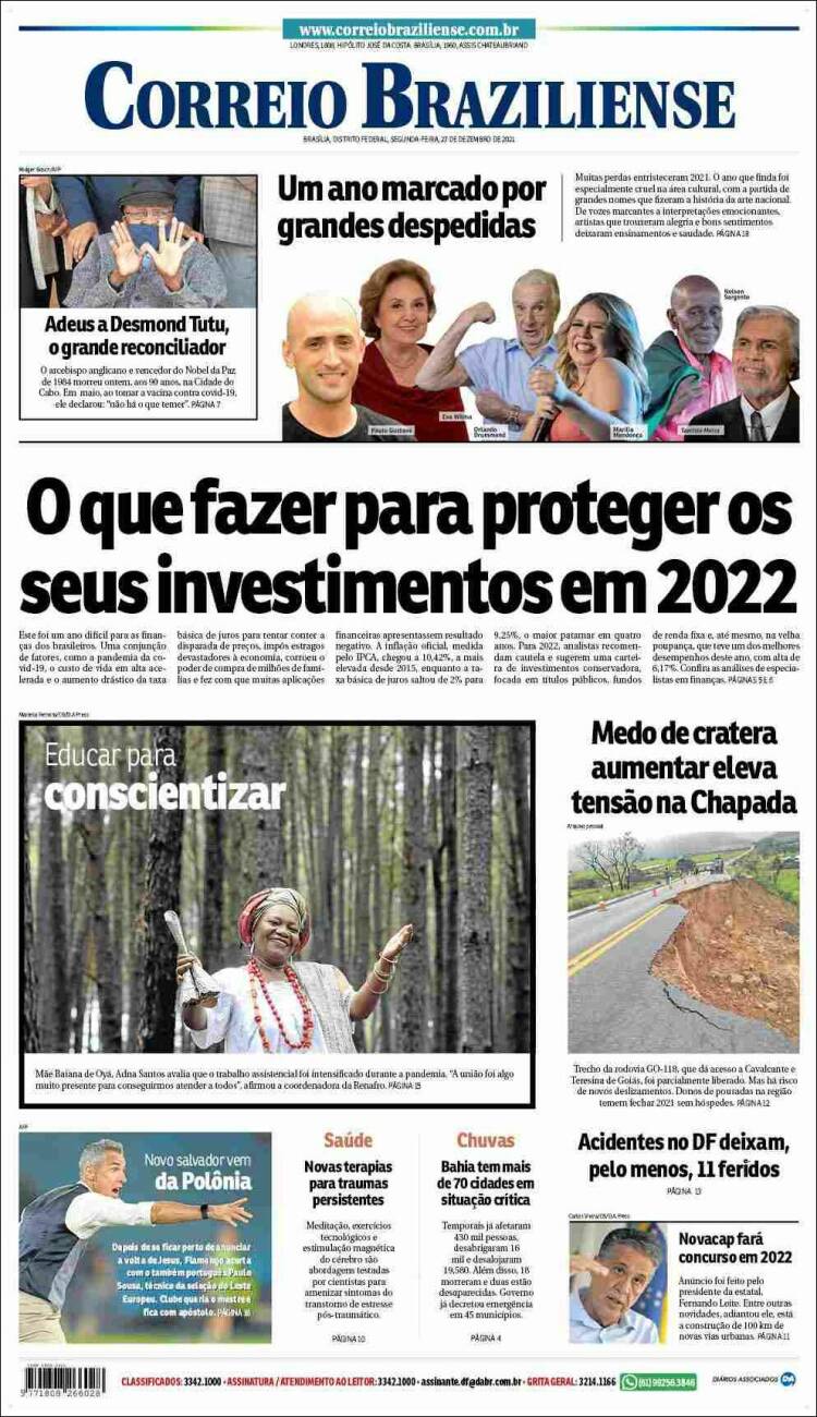 Portada de Correio Braziliense (Brasil)