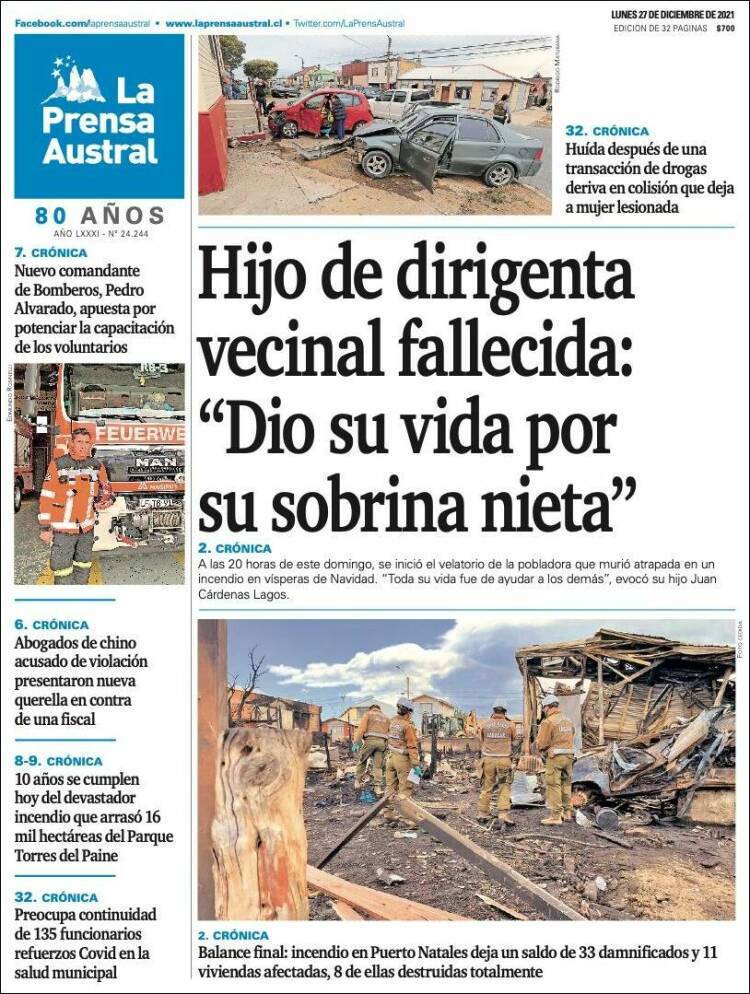 Portada de El Magallanes (Chile)