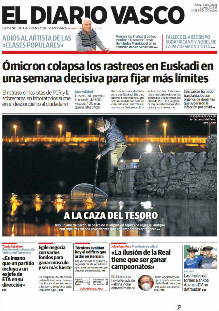 Portada de Diario Vasco (Espa&ntilde;a)