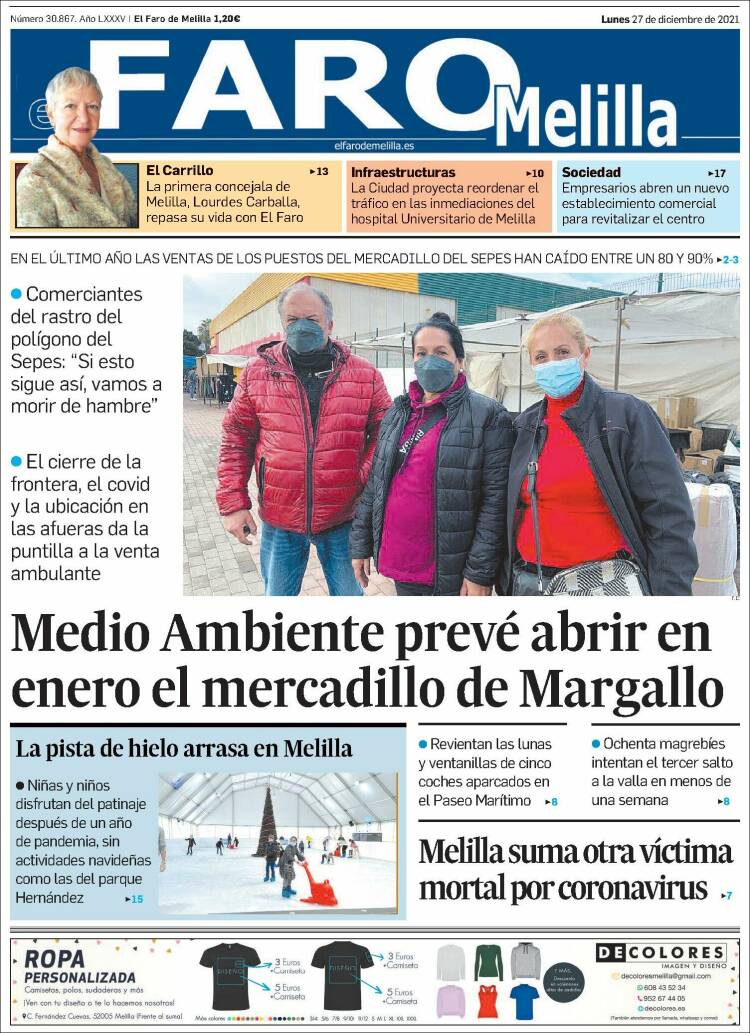 Portada de El Faro de Melilla (Espa&ntilde;a)