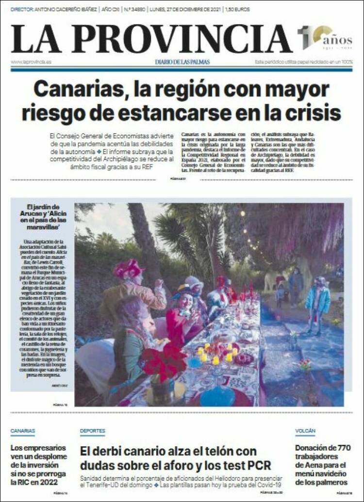Portada de La Provincia (Espa&ntilde;a)