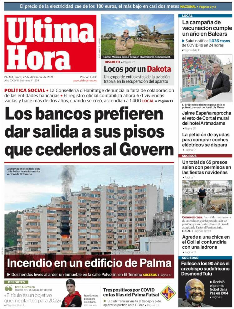 Portada de Última Hora (Espa&ntilde;a)