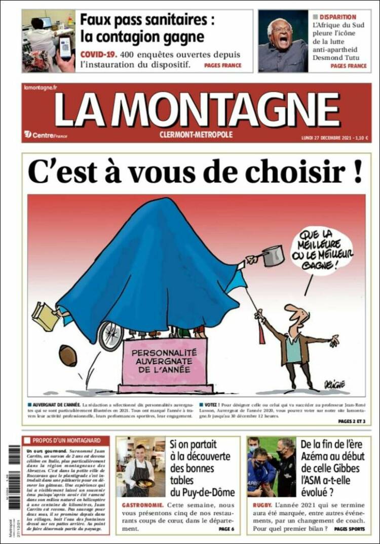 Portada de La Montagne (Francia)