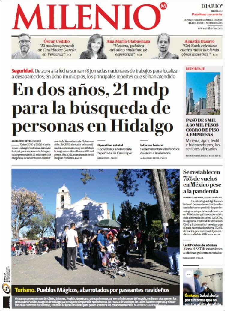 Portada de Milenio de Hidalgo (M&eacute;xico)