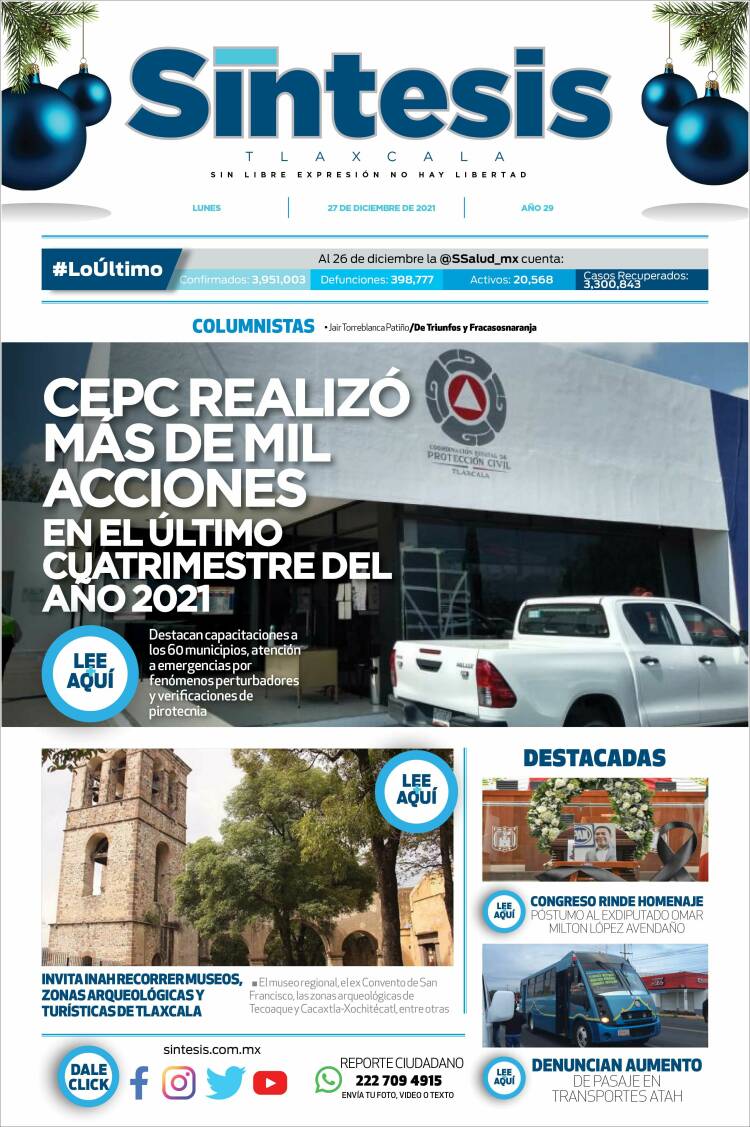 Portada de Síntesis de Tlaxcala (M&eacute;xico)