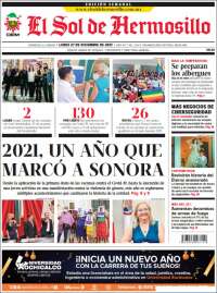 Portada de El Sol de Hermosillo (M&eacute;xico)