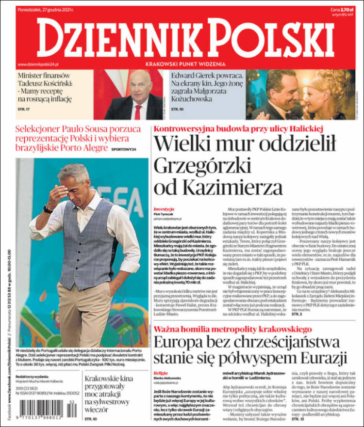 Portada de Dziennik (Polonia)