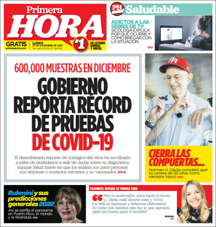 Portada de Primera Hora (Puerto Rico)