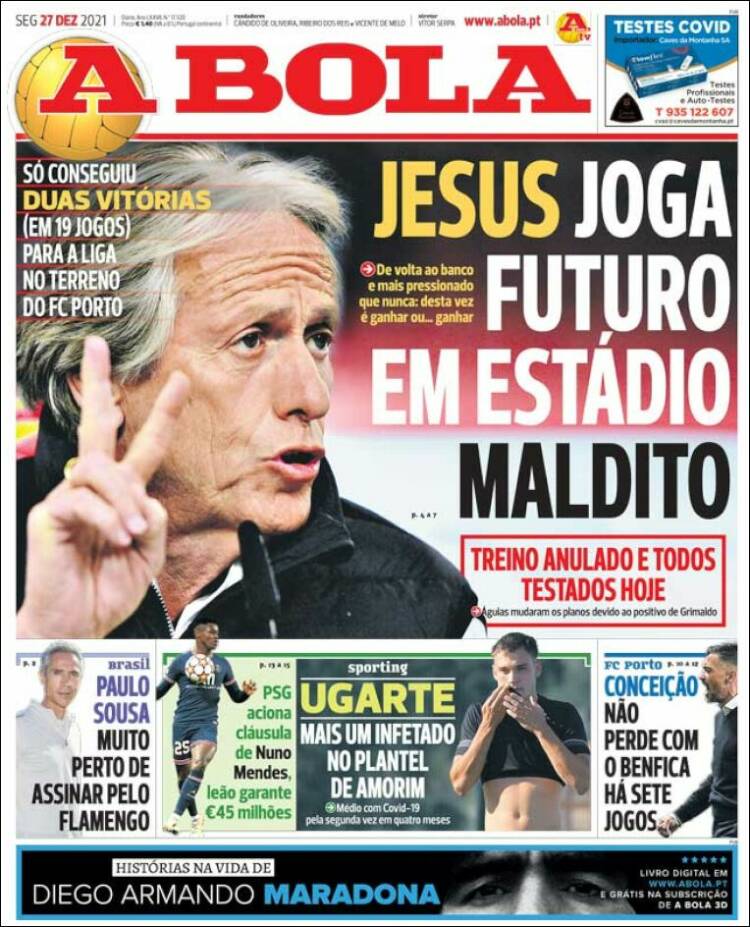 Portada de A Bola (Portugal)