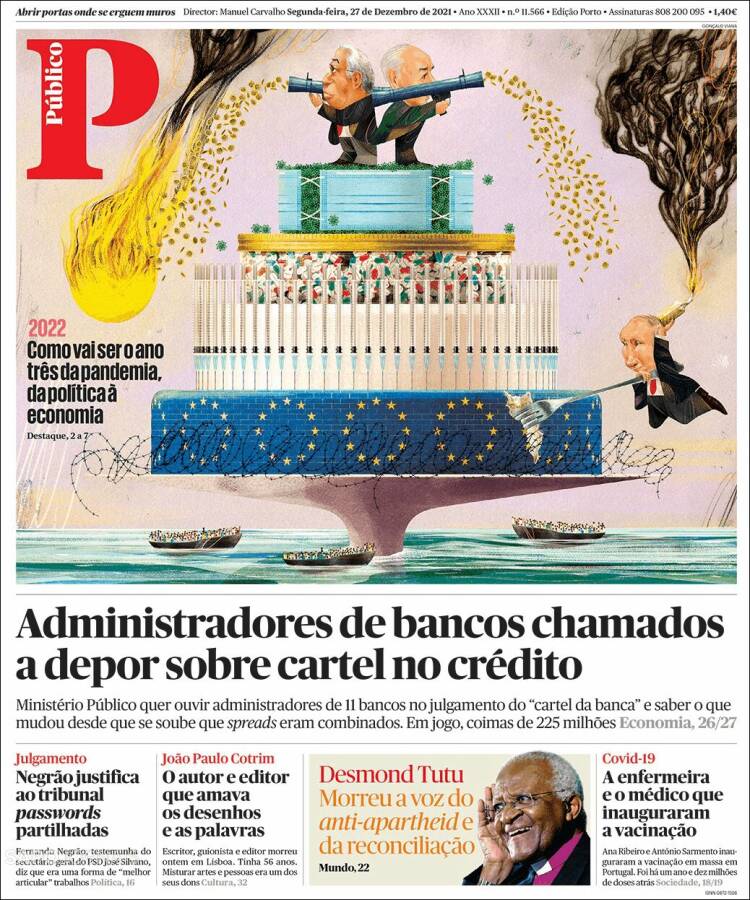 Portada de Público (Portugal)