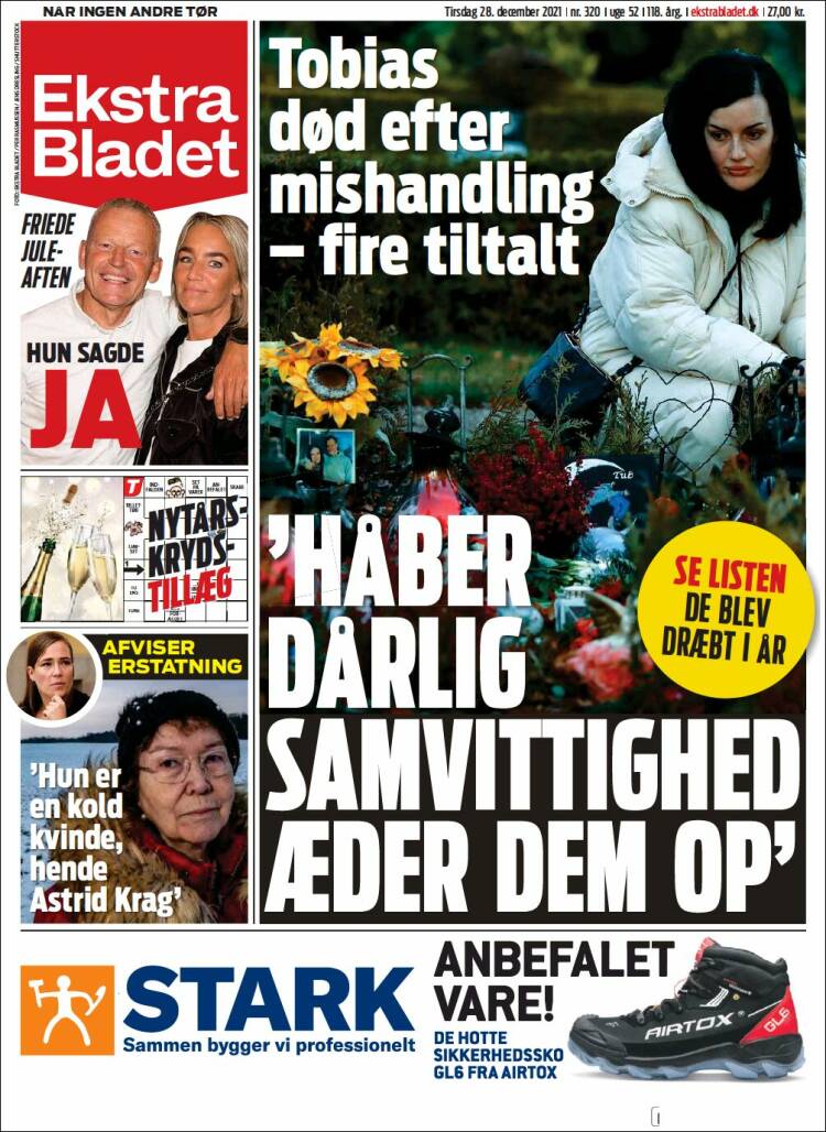 Portada de Ekstra Bladet (Dinamarca)