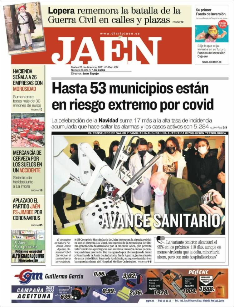 Portada de Diario Jaén (España)