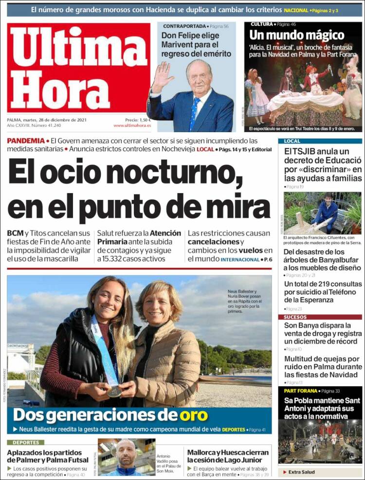 Portada de Última Hora (Espa&ntilde;a)