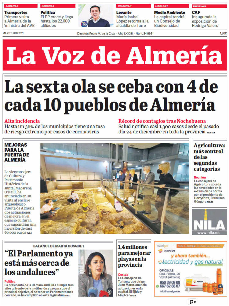 Portada de La Voz de Almería (Espa&ntilde;a)