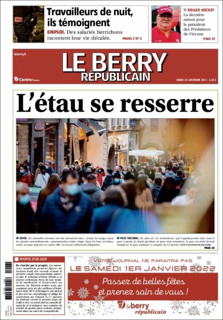 Portada de Berry Republicain (Francia)