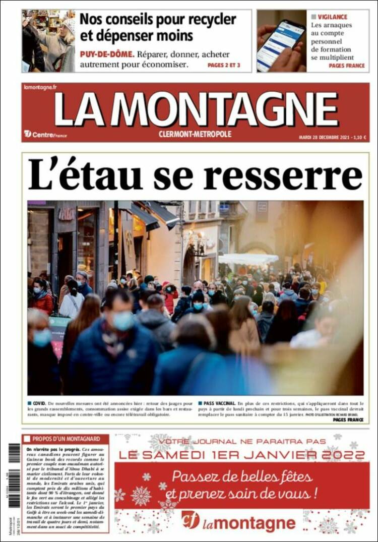 Portada de La Montagne (Francia)