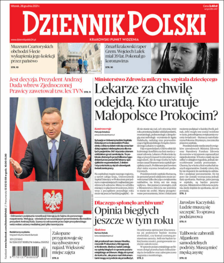 Portada de Dziennik (Polonia)