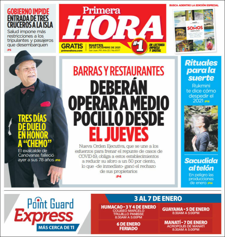 Portada de Primera Hora (Puerto Rico)
