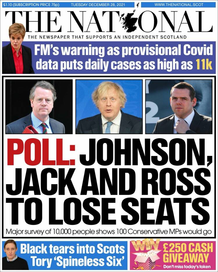 Portada de The National (Reino Unido)