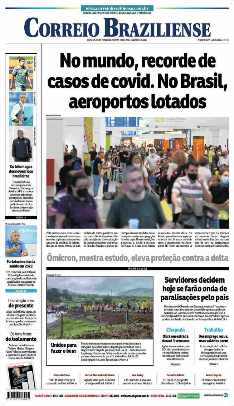 Portada de Correio Braziliense (Brasil)