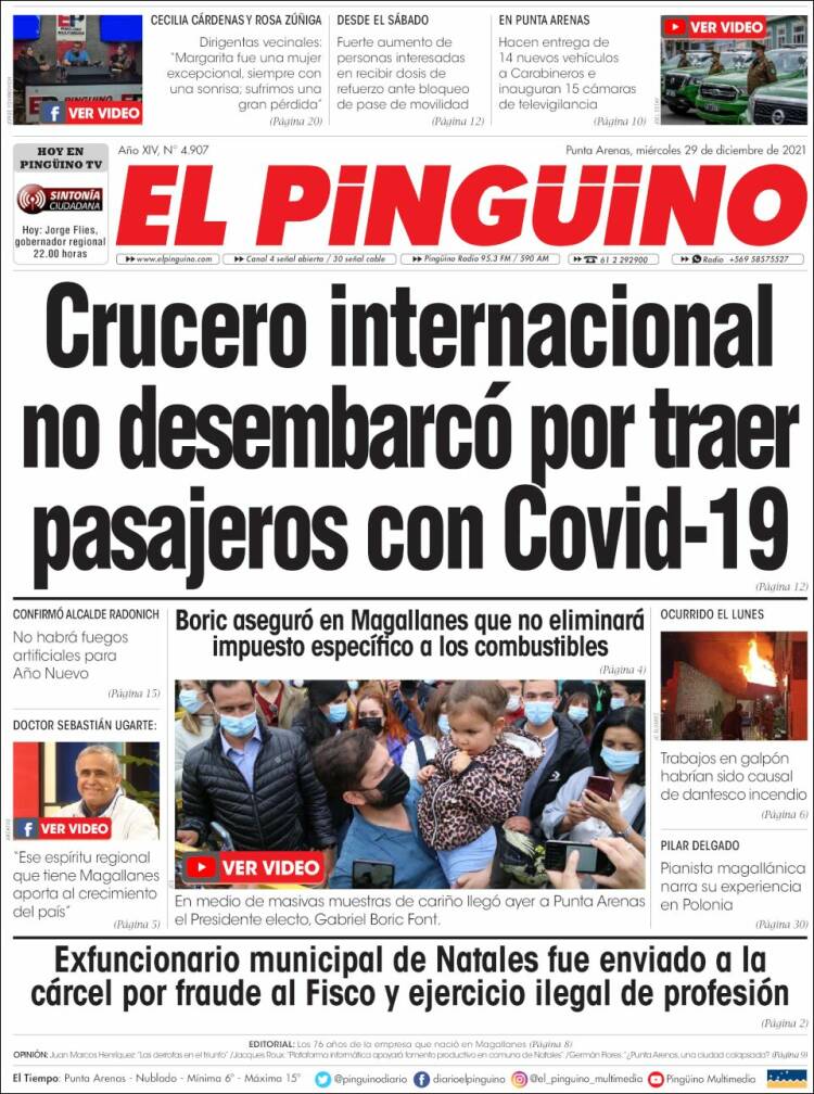 Portada de El Pingüino (Chile)