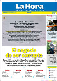 Portada de La Hora - Ecuador (Ecuador)