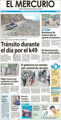 Portada de Diario El Mercurio (Ecuador)