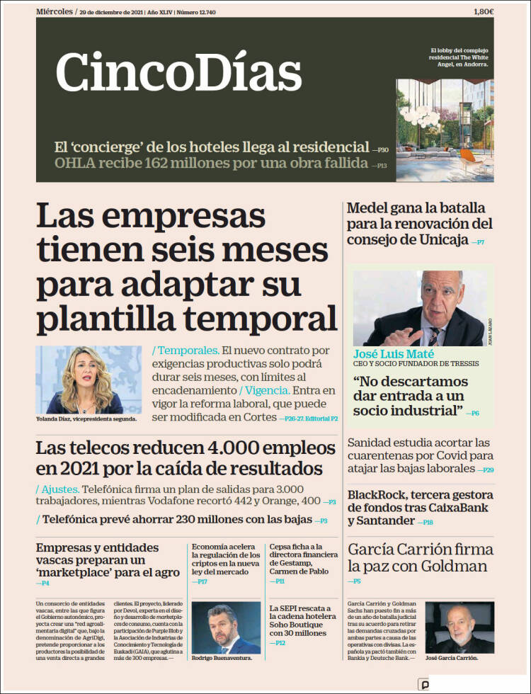 Portada de Cinco Días (Espa&ntilde;a)