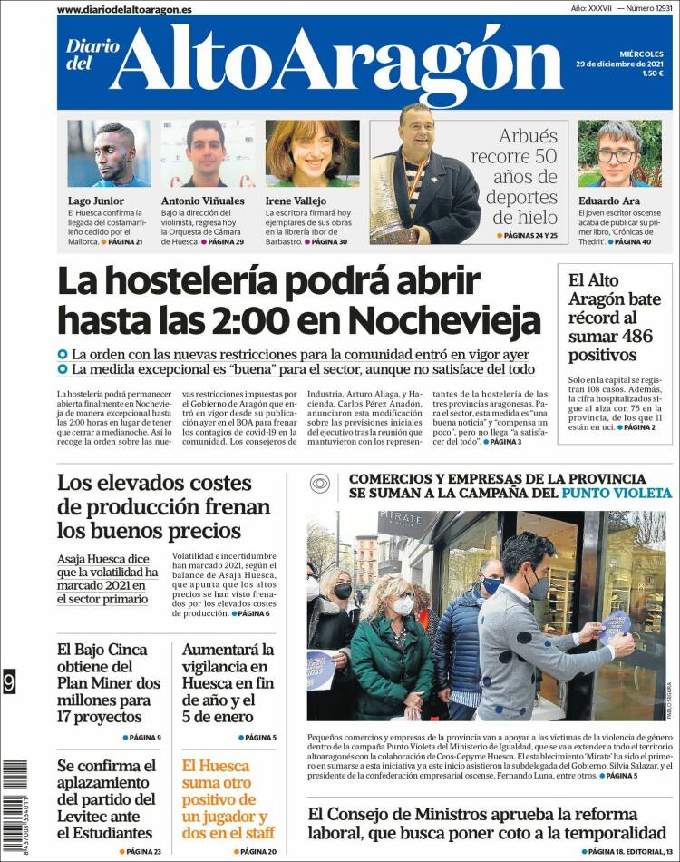 Portada de Diario del AltoAragón (Spain)