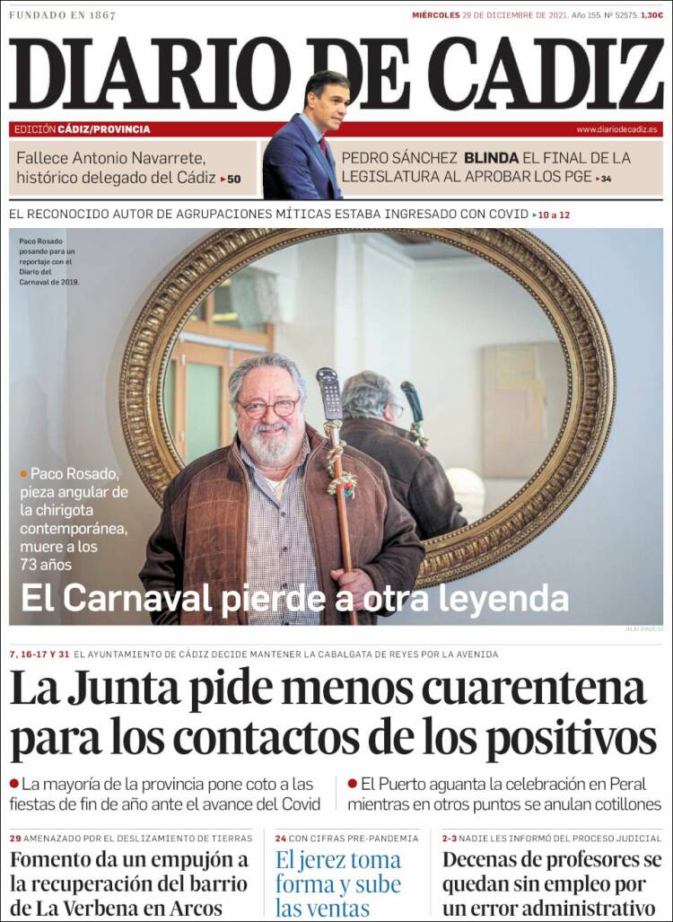 Portada de Diario de Cádiz (Spain)