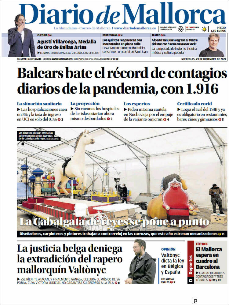 Portada de Diario de Mallorca (Spain)