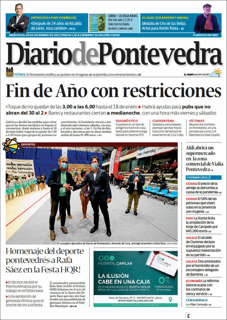 Portada de Diario de Pontevedra (Spain)