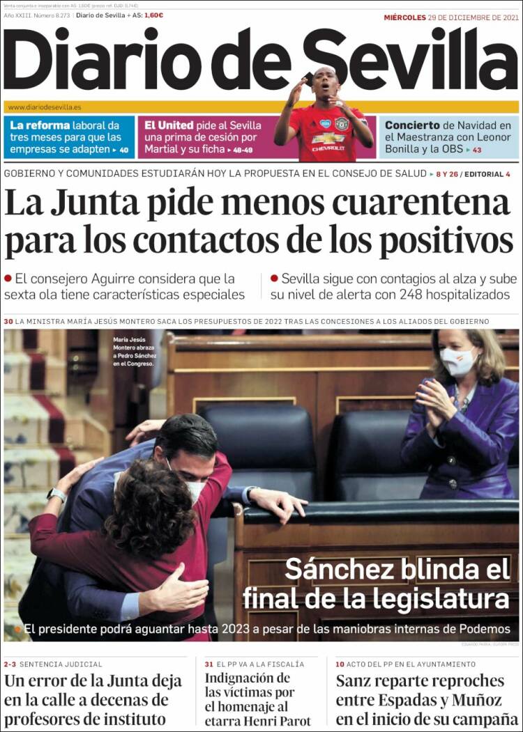 Portada de Diario de Sevilla (Spain)