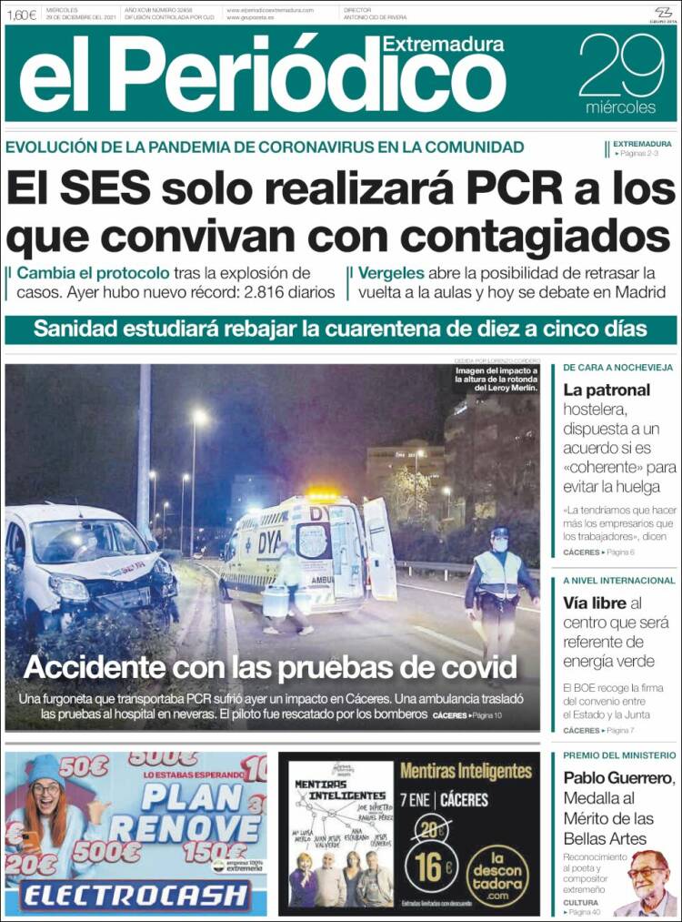 Portada de El Periódico de Extremadura (Spain)