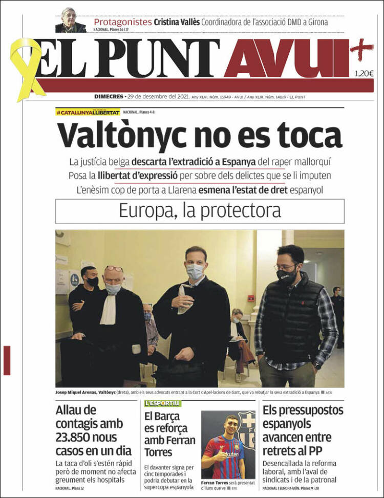 Portada de El Punt Avui (Spain)