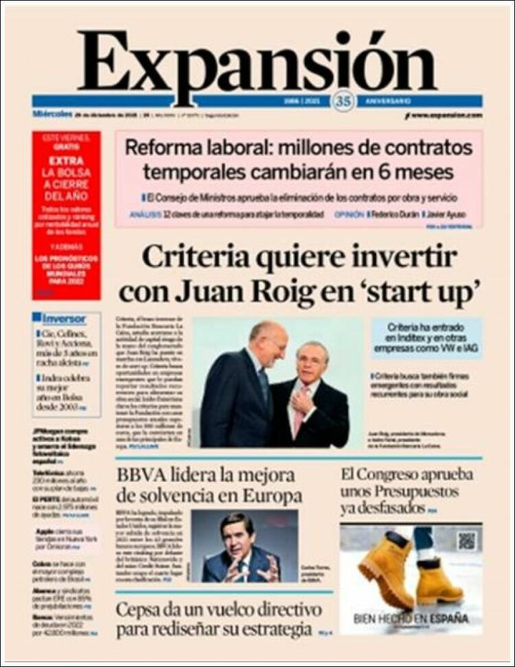 Portada de Expansión (Espa&ntilde;a)