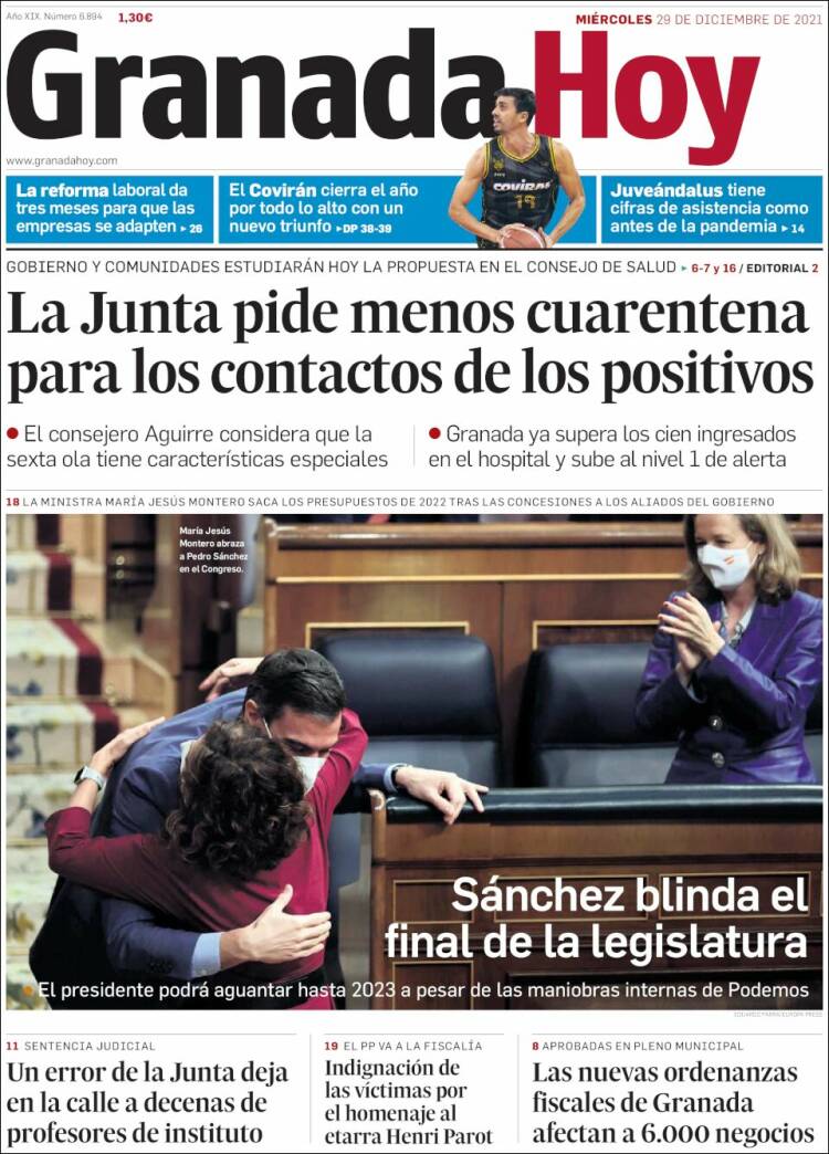 Portada de Granada Hoy (Spain)