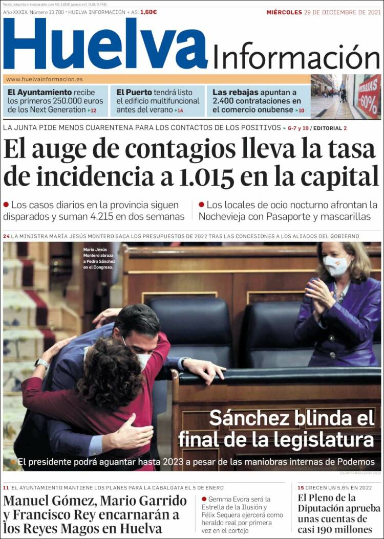 Portada de Huelva Información (Spain)