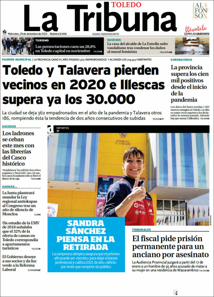 Portada de La Tribuna de Toledo (Spain)