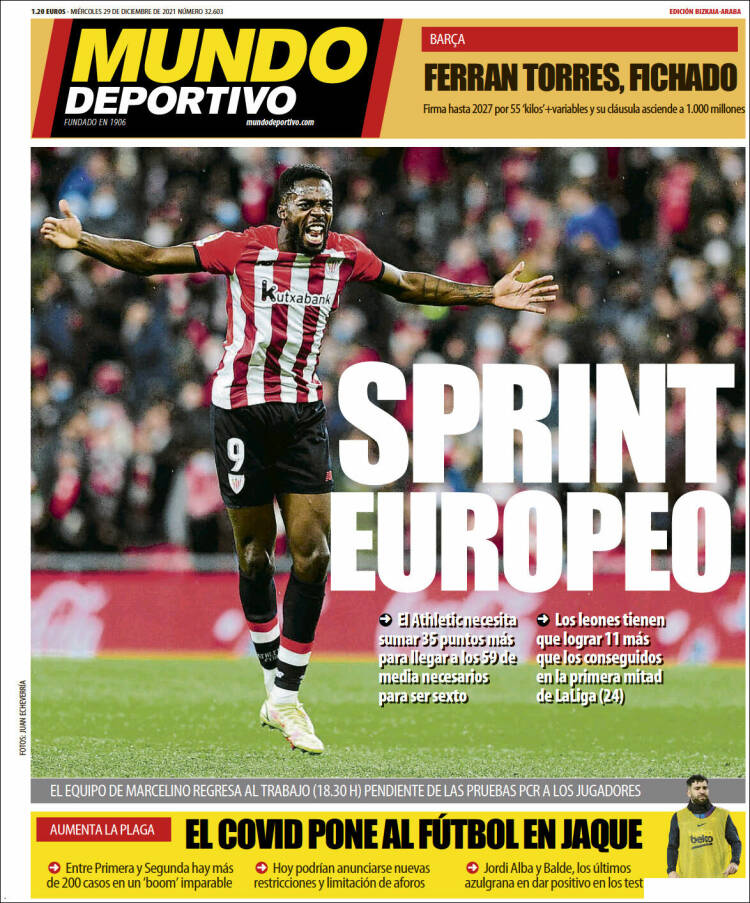 Portada de Mundo Deportivo Bizkaia (España)