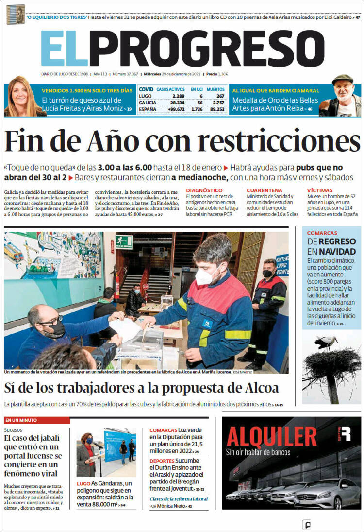 Portada de El Progreso (Spain)