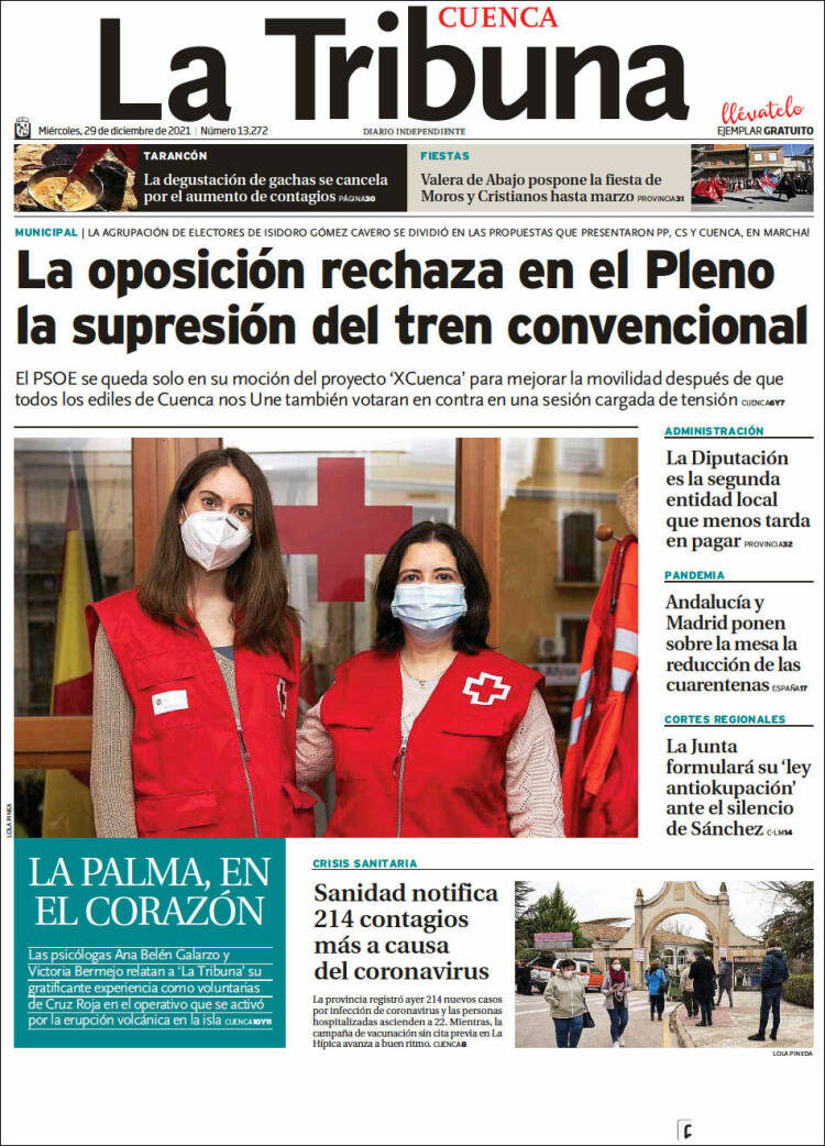 Portada de La Tribuna de Cuenca (Spain)