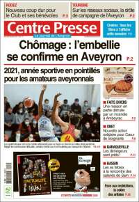 Portada de Centre Presse (Francia)